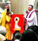 Picture of Jesus as a Hindu guru in contemplation